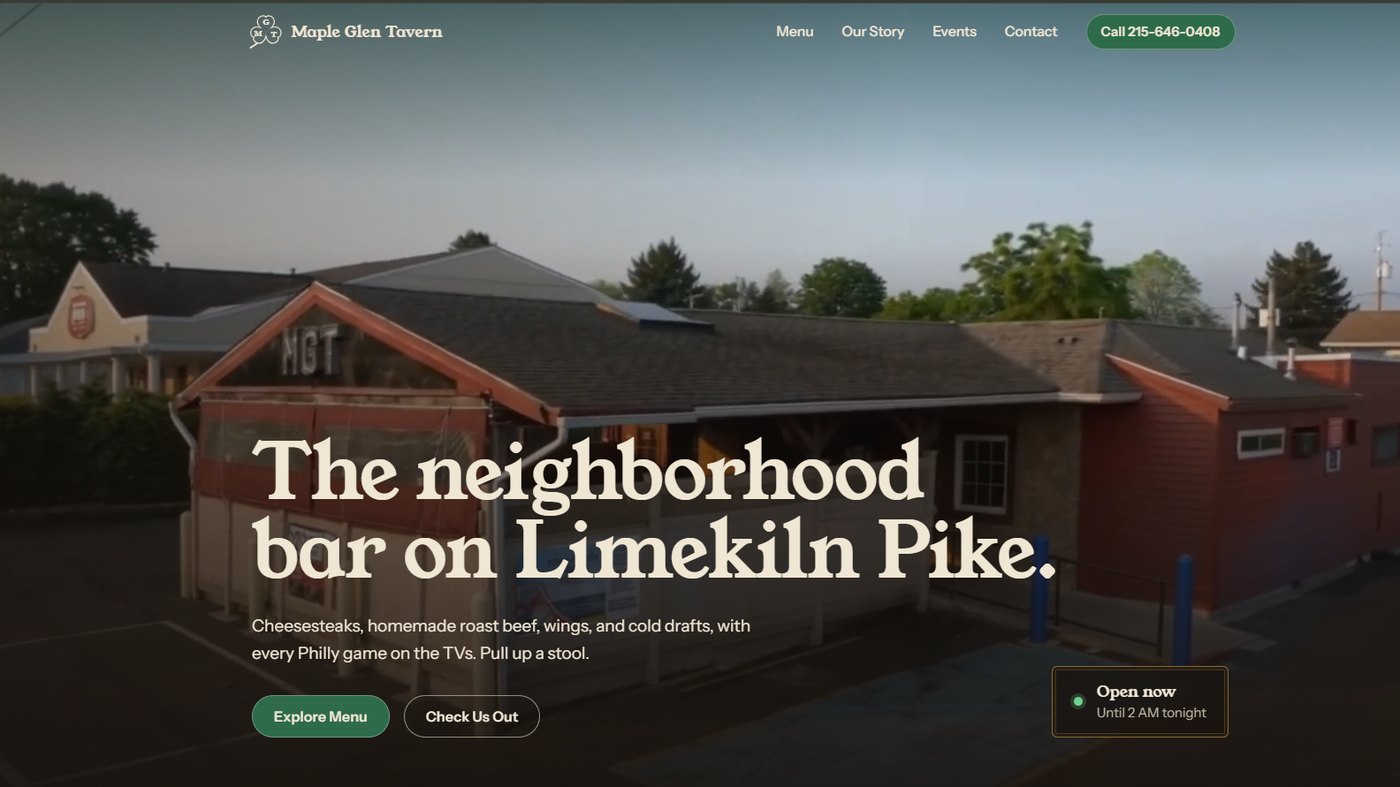 Maple Glen Tavern site preview